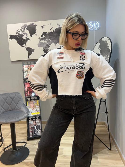 Felpa Biker Bianca