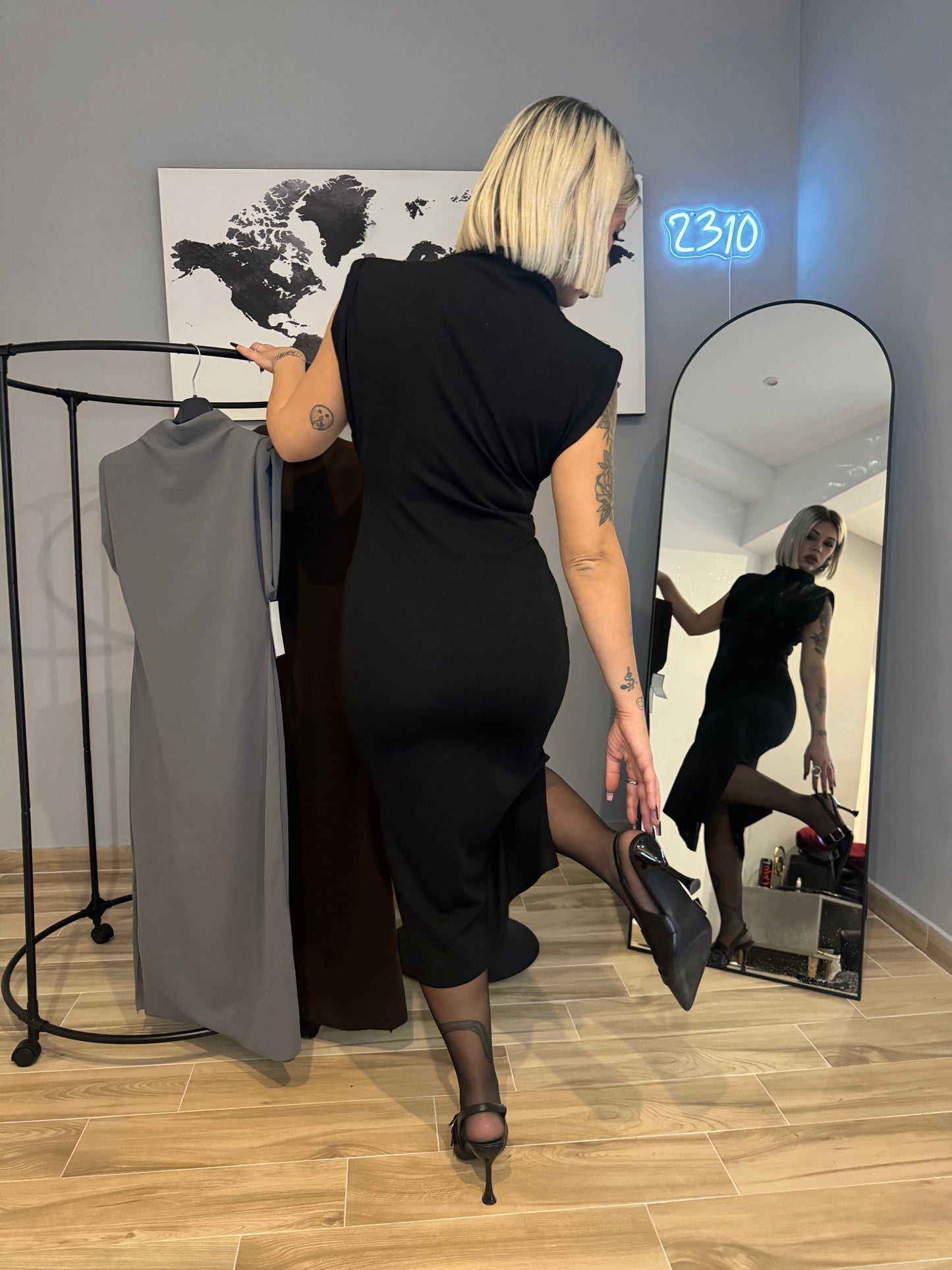 DRESS LUNGO SPALLINE