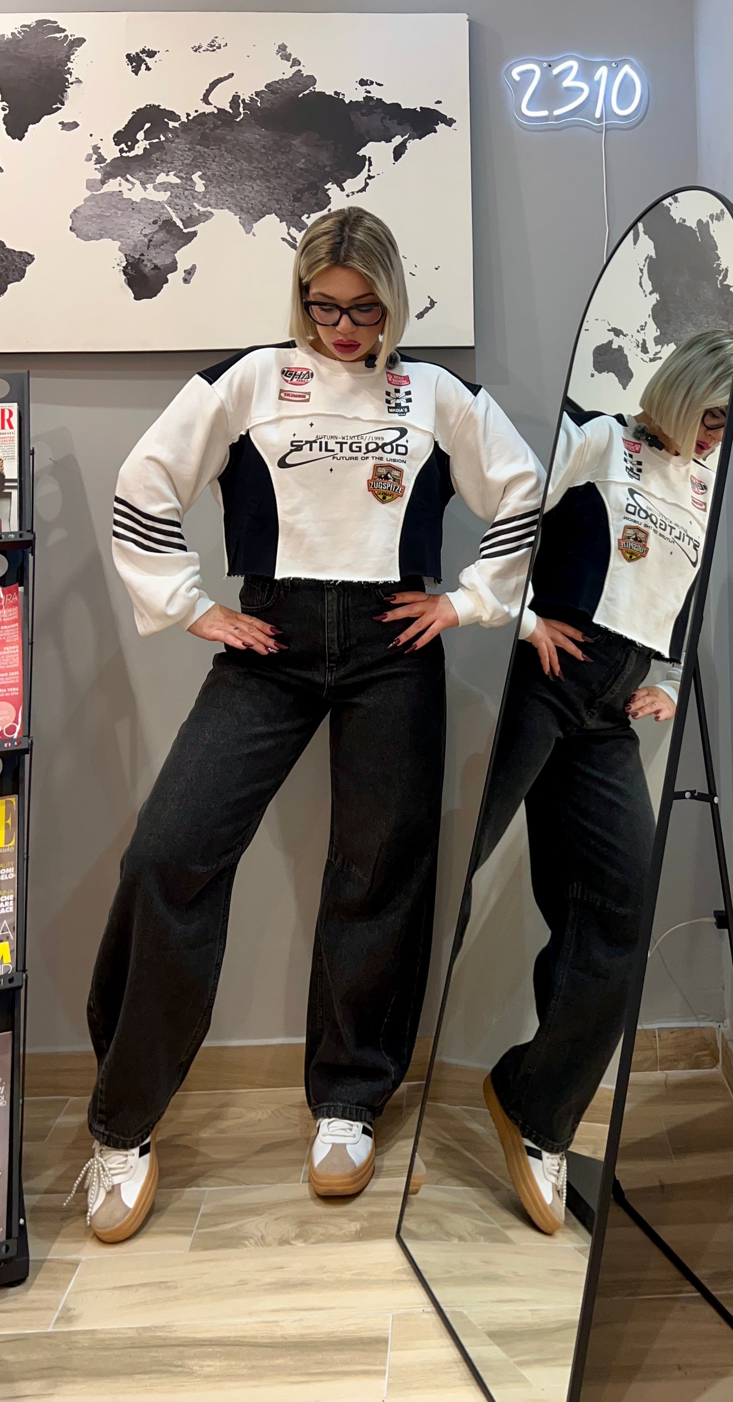 Felpa Biker Bianca