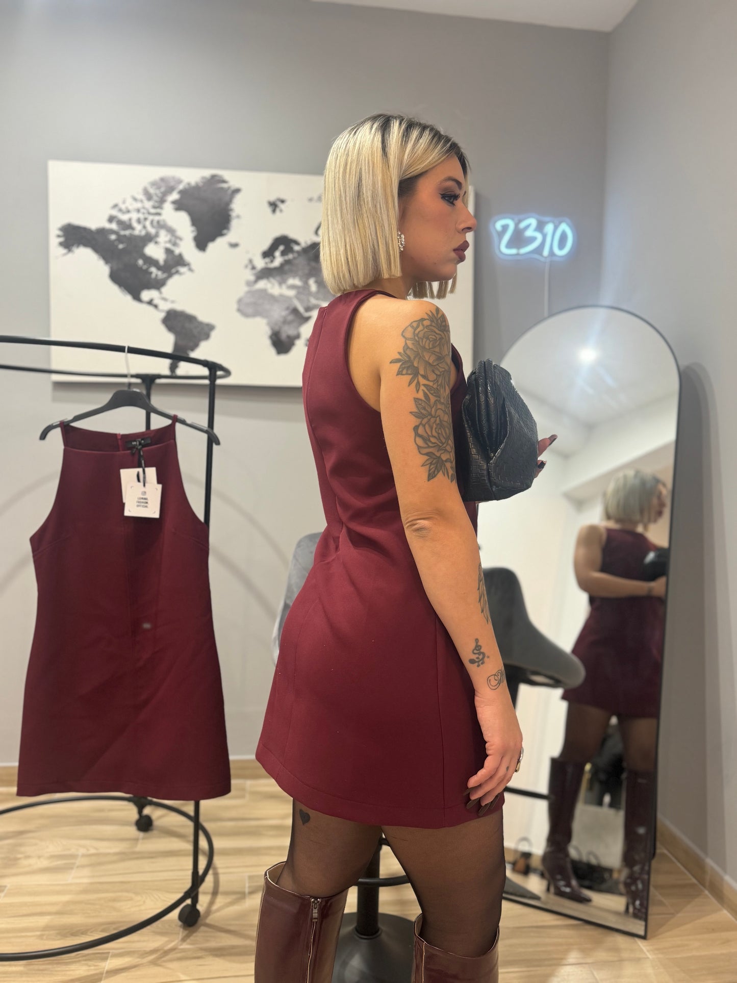 DRESS BORDEAUX By Lumina
