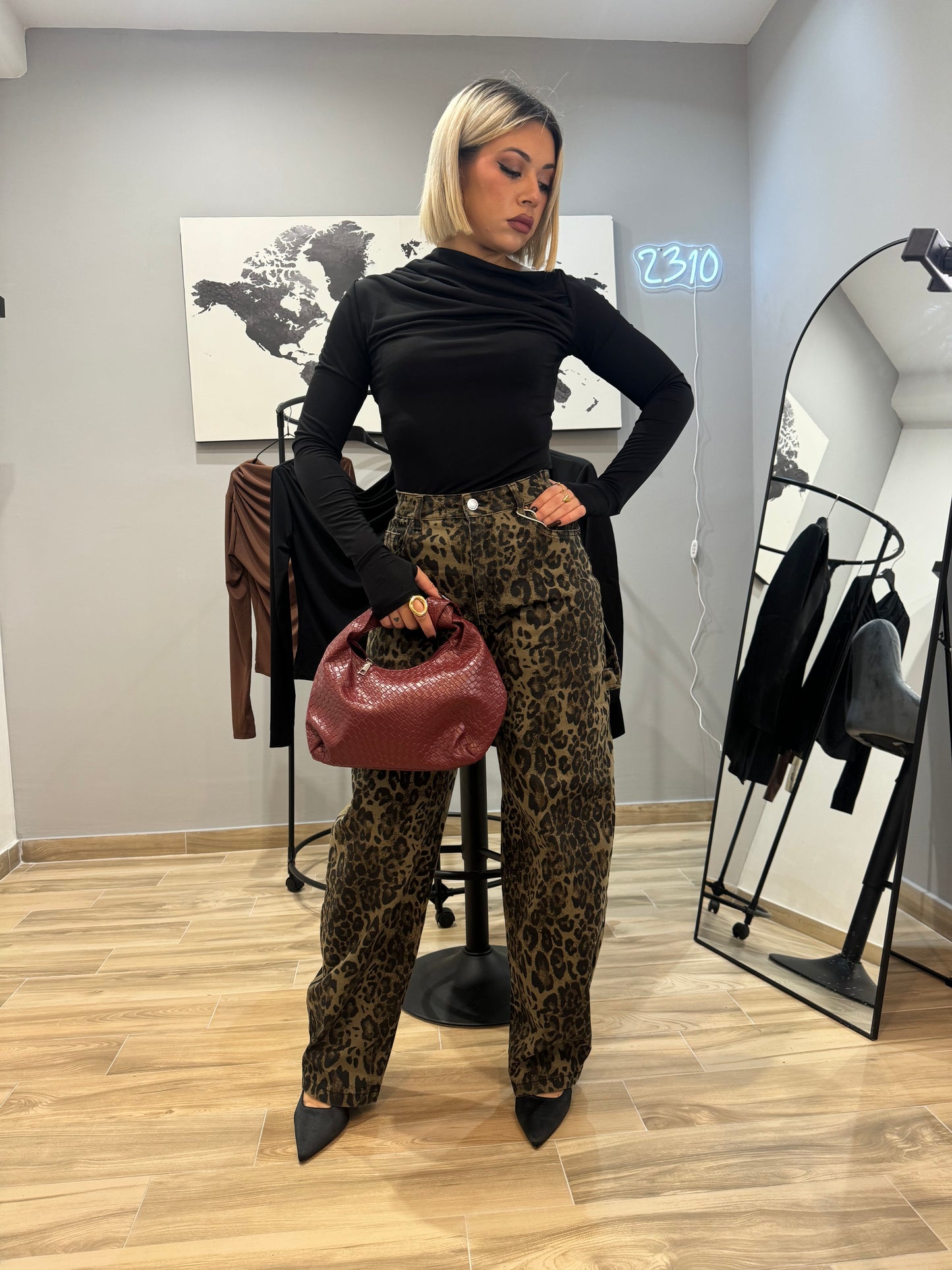 JEANS BALLON LEOPARD