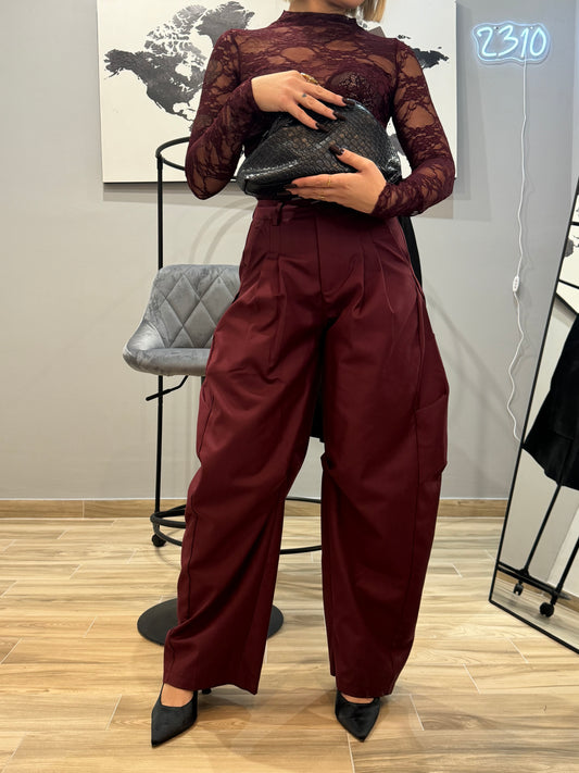 PANTS MEGA BALLON BORDEAUX