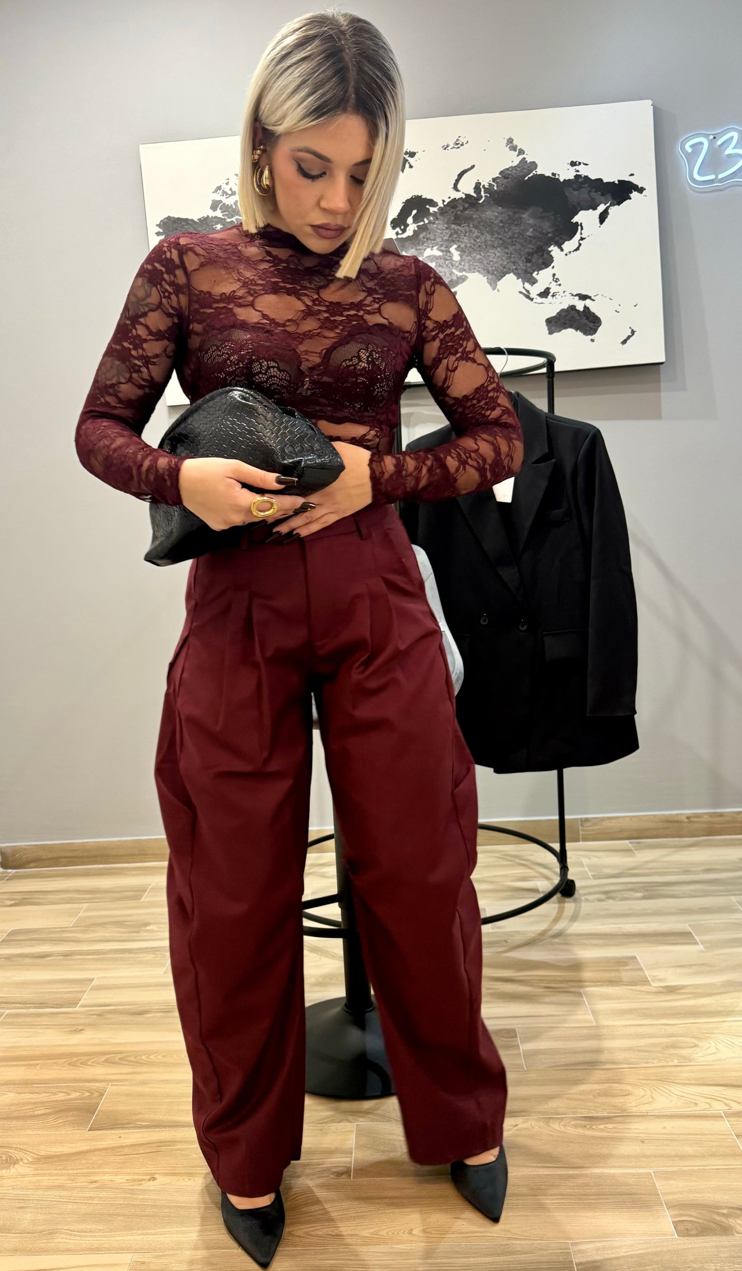 PANTS MEGA BALLON BORDEAUX