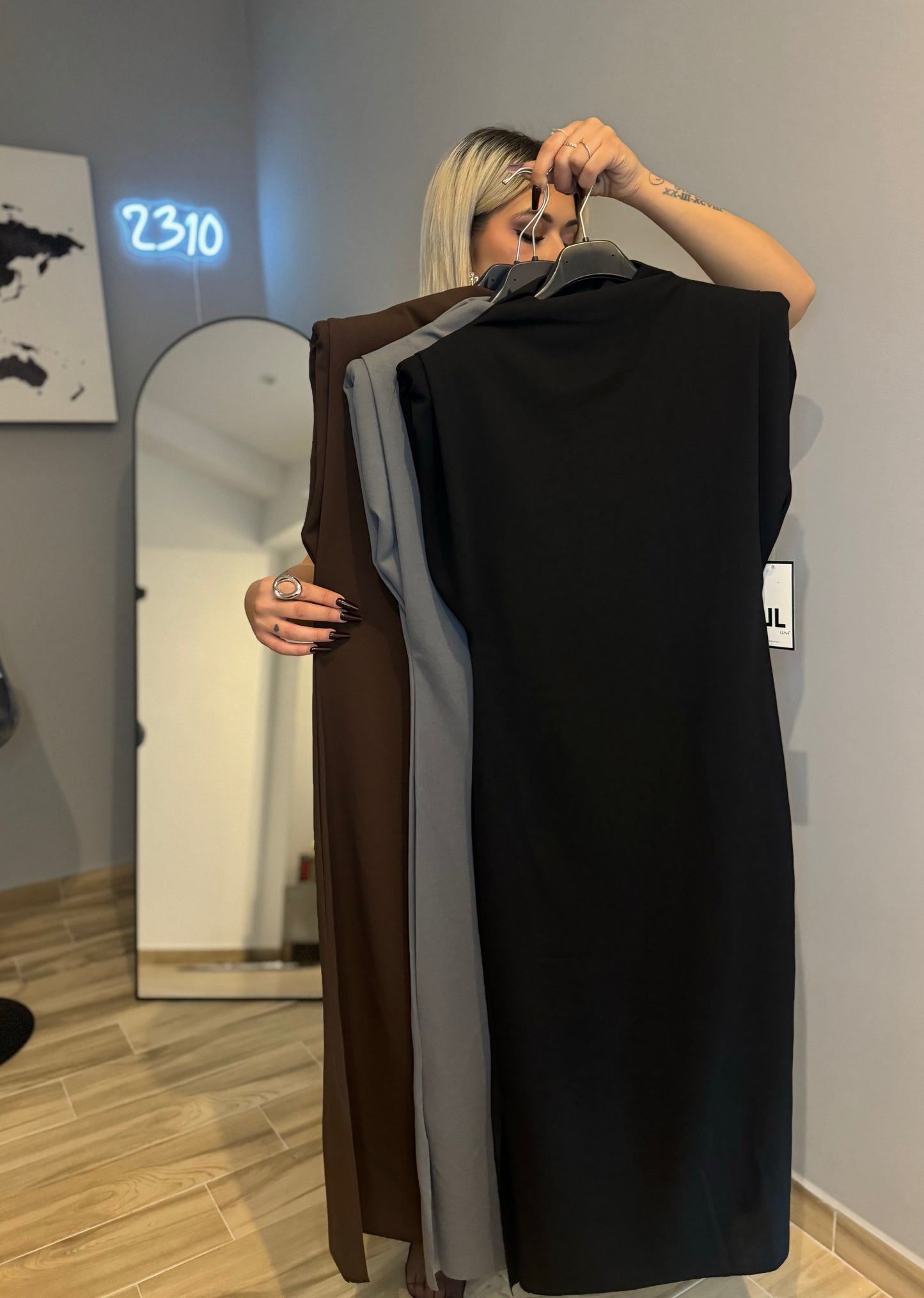 DRESS LUNGO SPALLINE